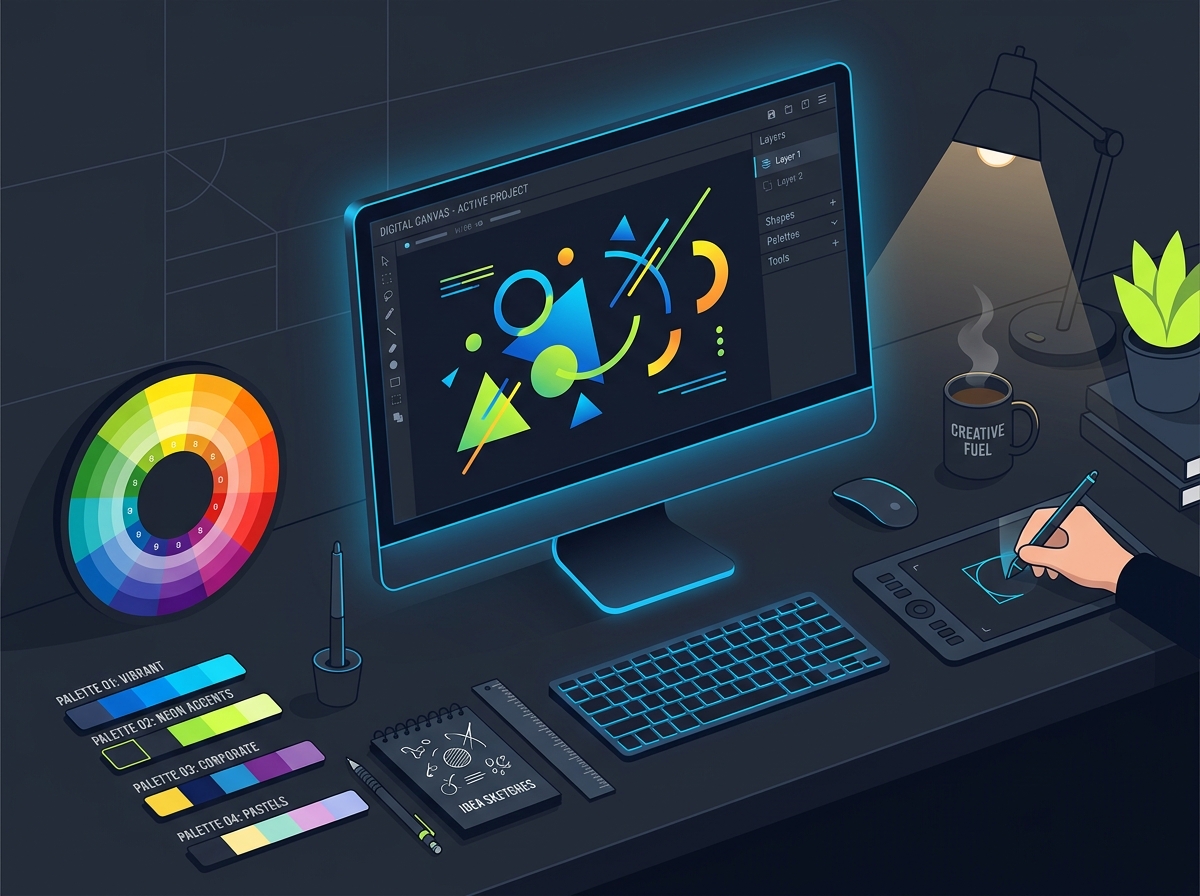 Collaboration entre un client et un graphiste indépendant