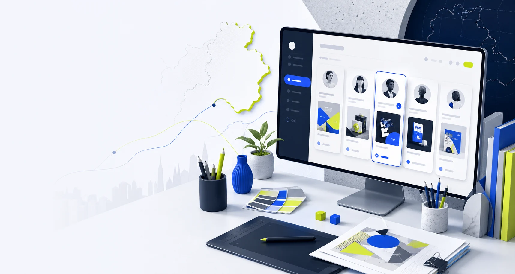 Studio créatif d'un graphiste indépendant du Grand Est